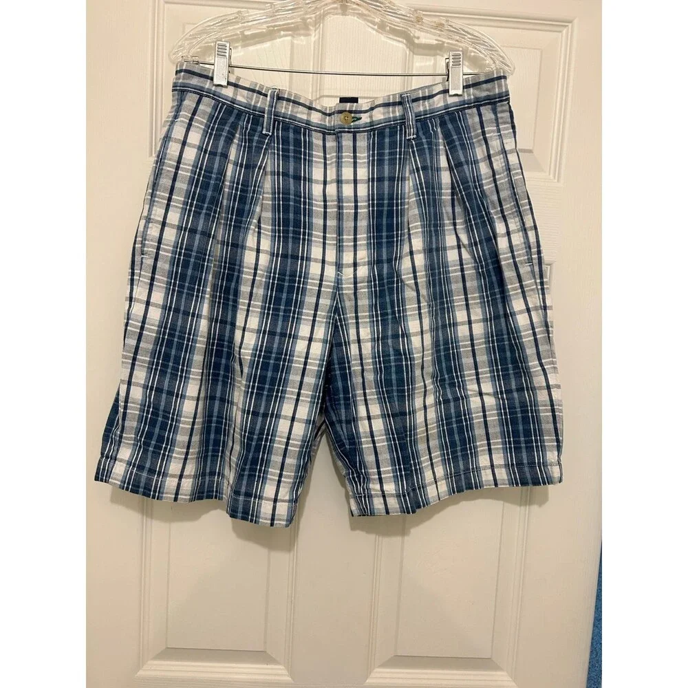 Tommy Hilfiger Vintage mens Plaid Shorts Size 33